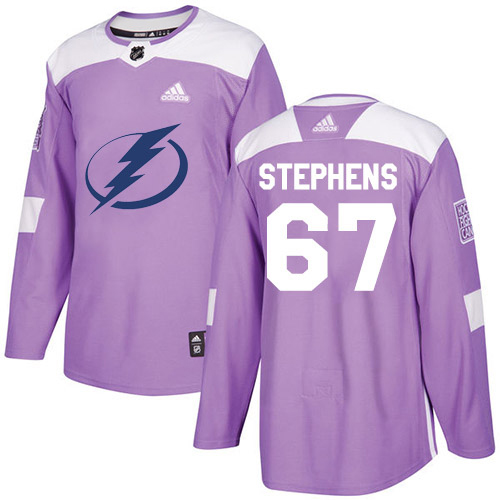 Adidas Tampa Bay Lightning #67 Mitchell Stephens Purple Authentic Fights Cancer Youth Stitched NHL Jersey->youth nhl jersey->Youth Jersey